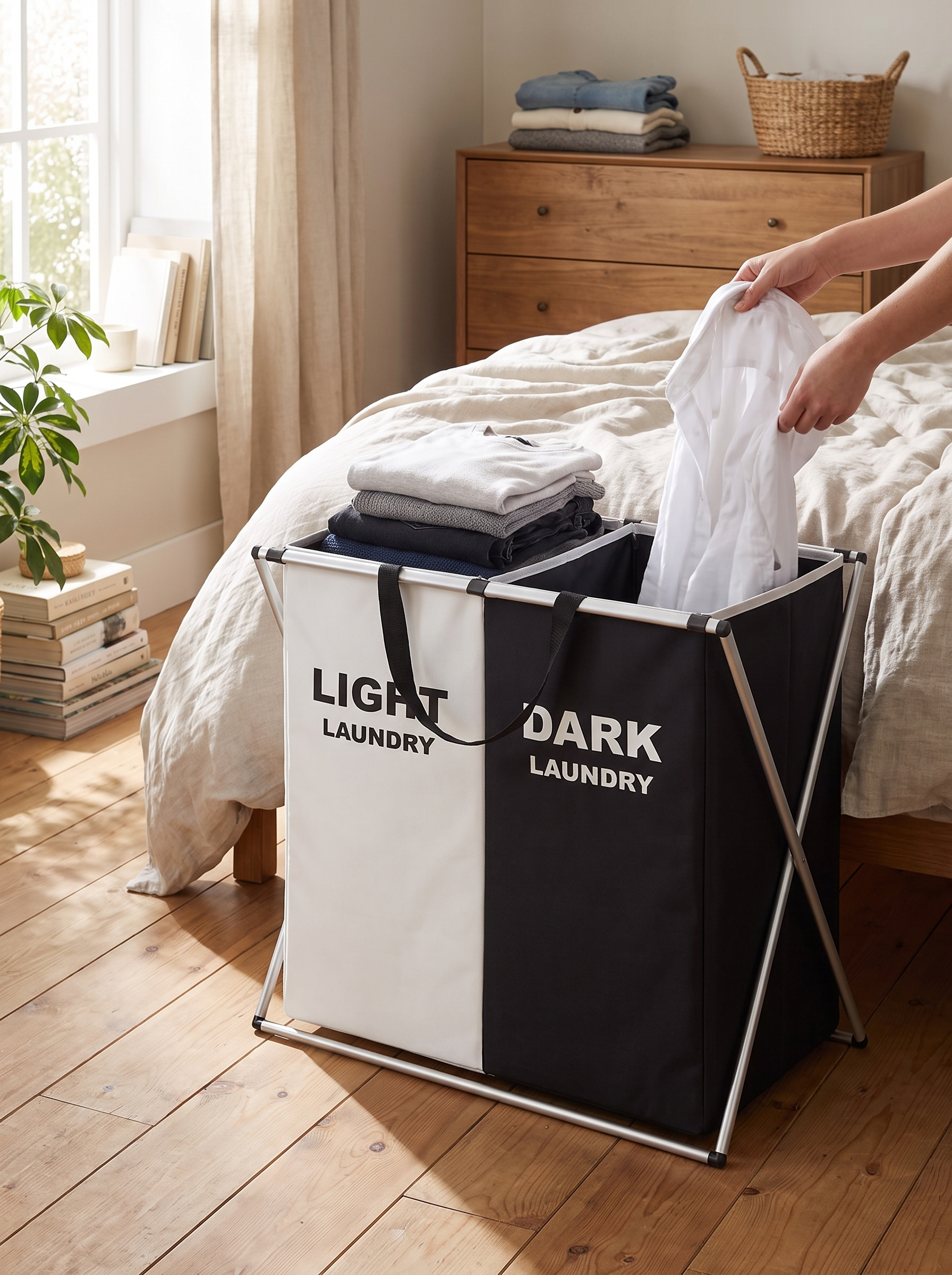 TriSort Laundry Hamper lifestyle image