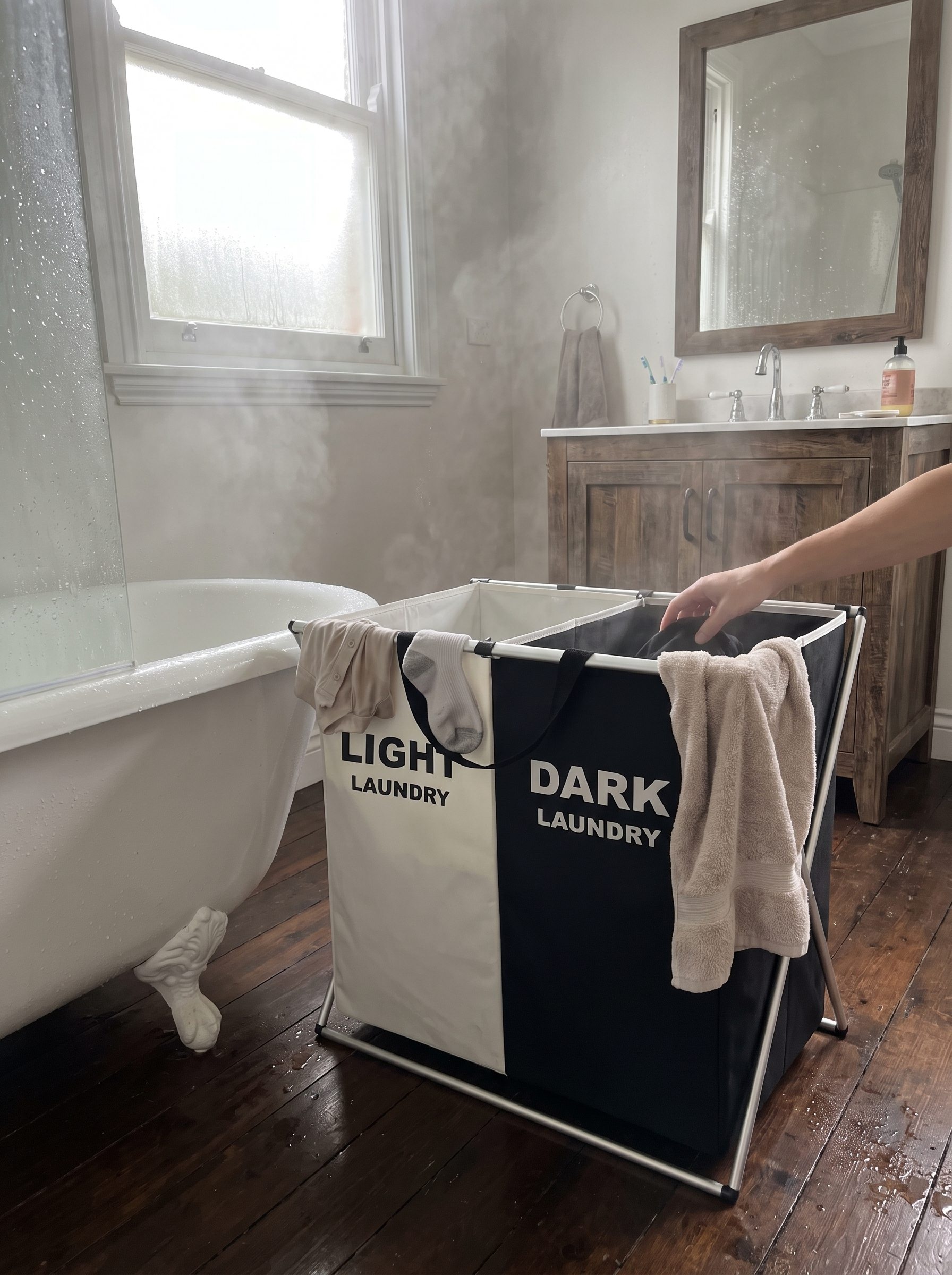 TriSort Laundry Hamper lifestyle image