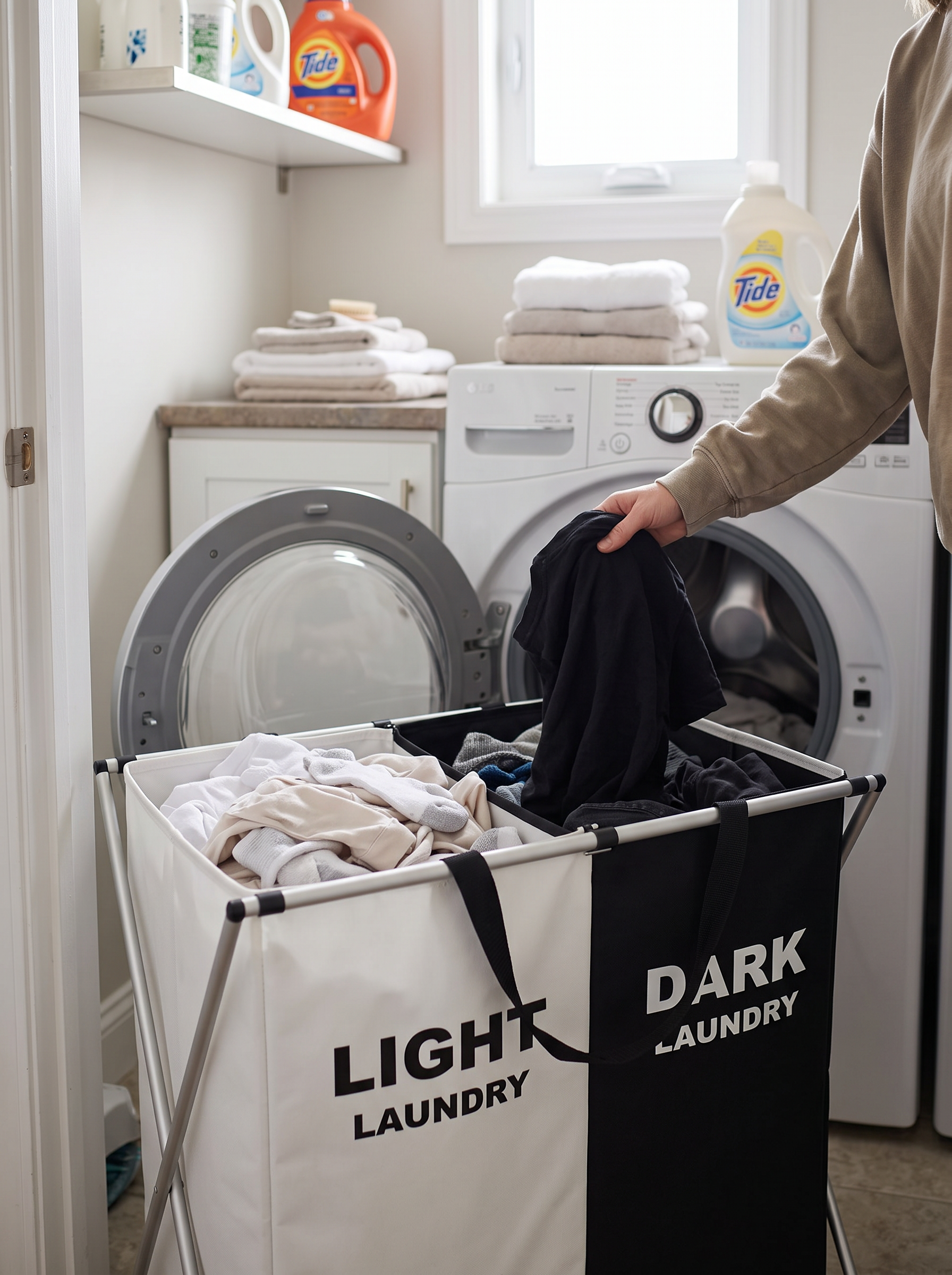 TriSort Laundry Hamper lifestyle image