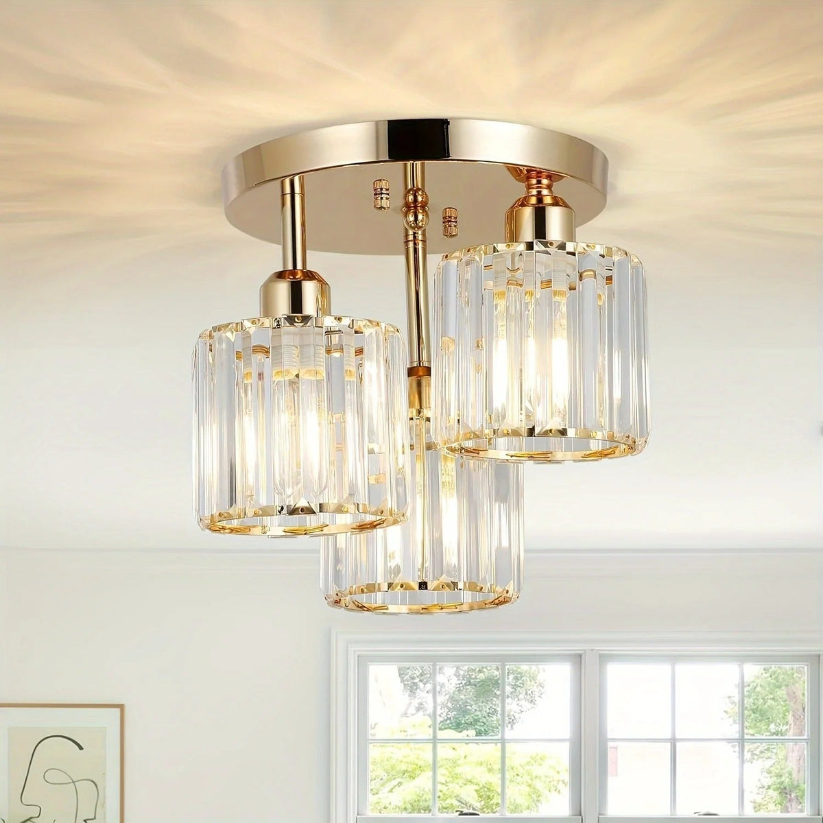 Gold Luxury Crystal Ceiling Light
