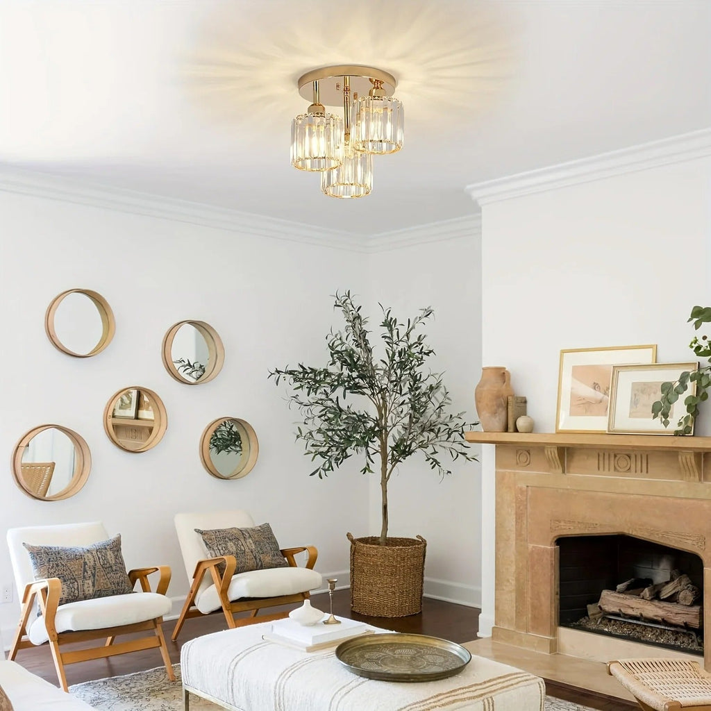 Gold Luxury Crystal Ceiling Light