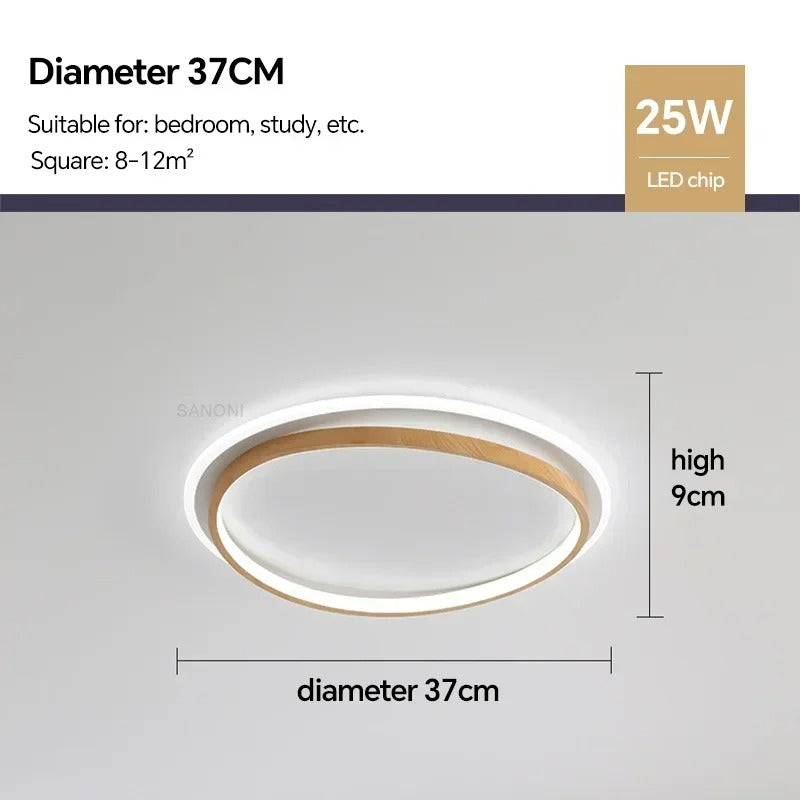 Walnut LED Ceiling Lamp