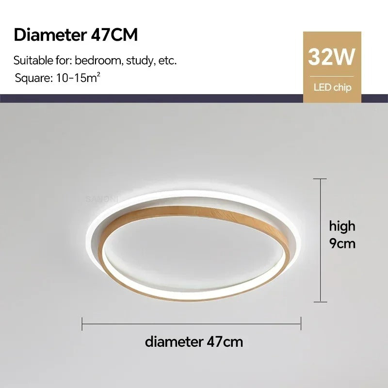 Walnut LED Ceiling Lamp