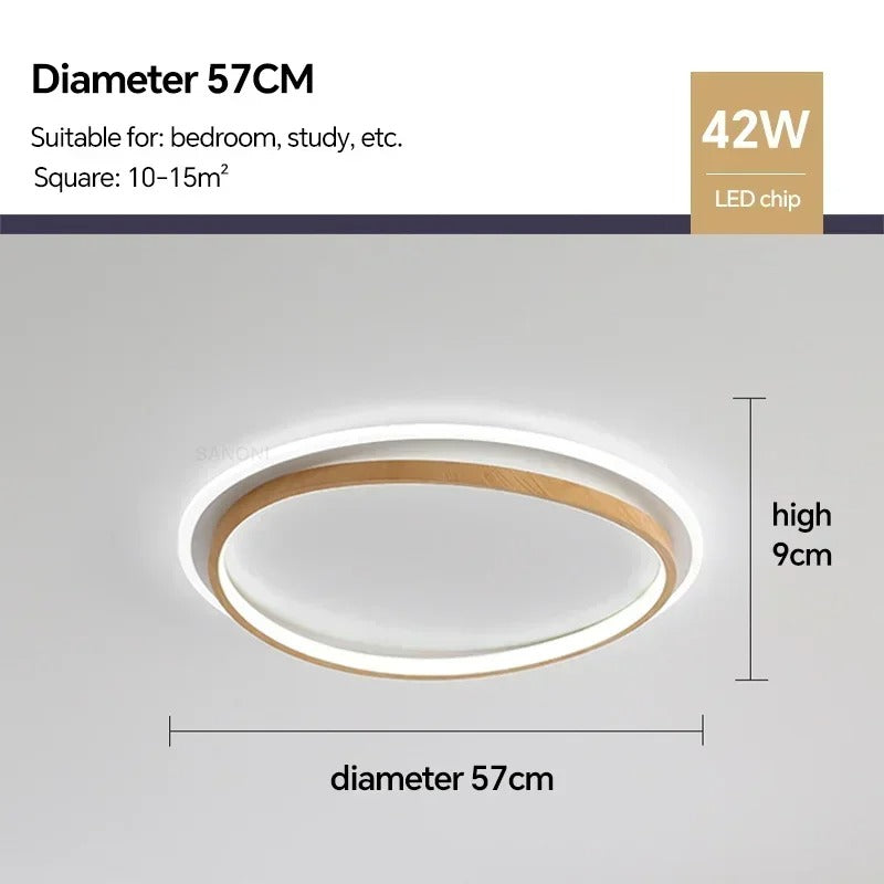 Walnut LED Ceiling Lamp
