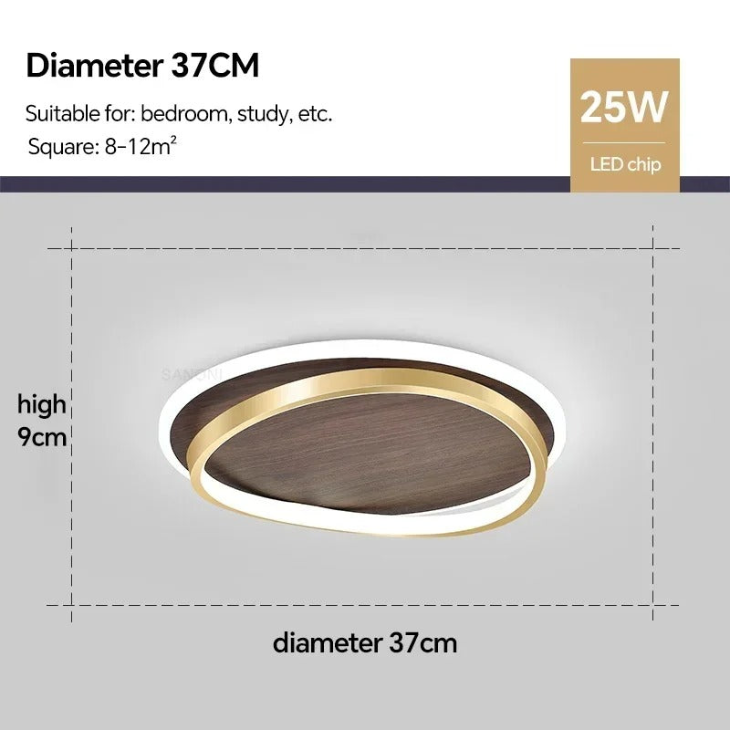 Walnut LED Ceiling Lamp