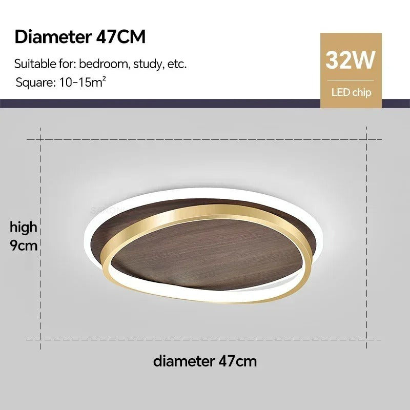 Walnut LED Ceiling Lamp