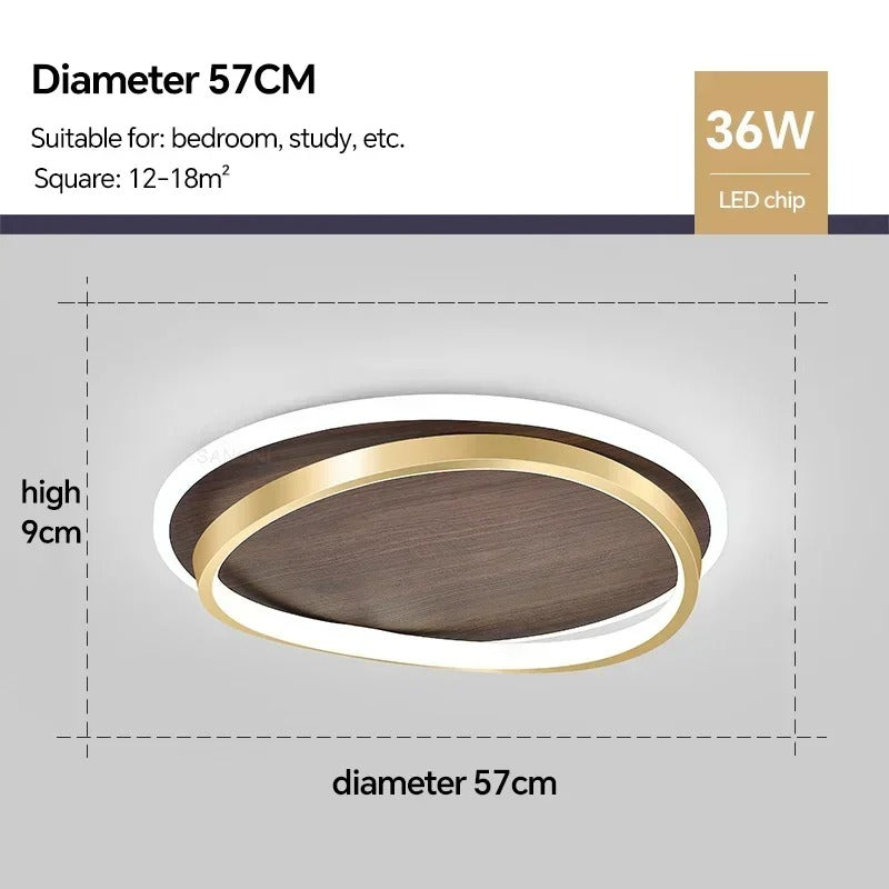 Walnut LED Ceiling Lamp